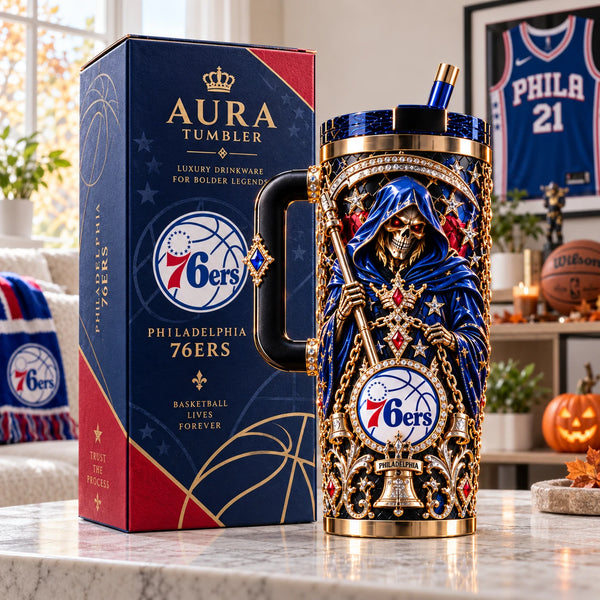 PHI Reaper - Midnight Blue and Gilded Tumbler Presence - main