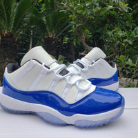 Low Top Sneakers, Blue White Colorway, Lace Up Design, Casual Gift for Sneaker Fans