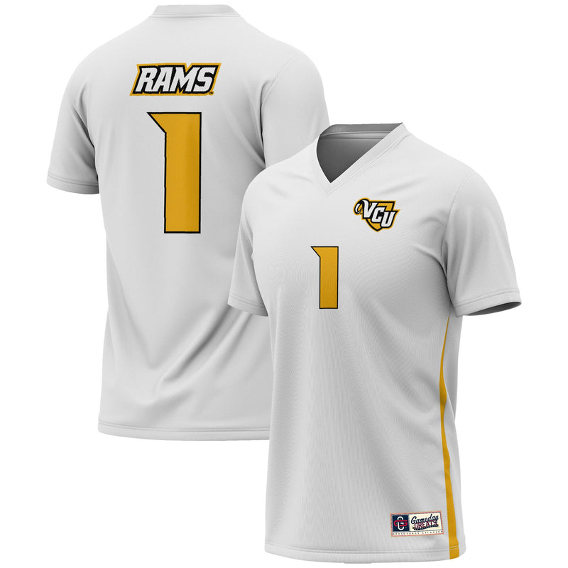 #1 VCU Rams Soccer Lightweight Fashion Jersey - White