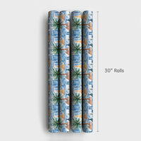 Sydney Opera House Gift Wrap, Australian Christmas Wrapping Paper, Tropical Palm Tree Holiday Wrapping Paper, Aussie Summer Gift Wrap Roll