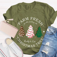 Rustic Holiday Graphic Tee, Farm Fresh Christmas Tree T-Shirt, Vintage Xmas Tree Farm Shirt, Comfy Winter Holiday Tee, Christmas Present