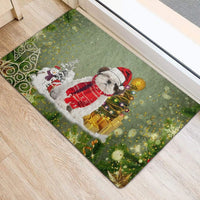 Christmas Tree Dog Doormat, Shih Tzu Christmas Doormat, Holiday Entryway Doormat, Dog Lover Welcome Mat, Winter Porch Floor Decor Present