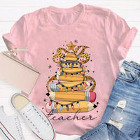 Adorable Holiday Educator Shirt, Christmas Light Pencils Teacher T-Shirt, Festive School Teacher Christmas Tee, Winter Holiday T-Shirt Present