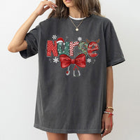 Stethoscope Bow Holiday Graphic Tee, Christmas Nurse T-Shirt, RN LPN Christmas Shirt, Nursing Student Holiday T-Shirt, Nurse Xmas Present Tee