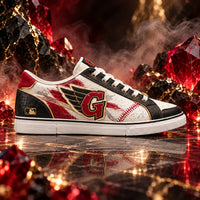 CLE in Cream and Black - Winged G Low-Top Sneakers