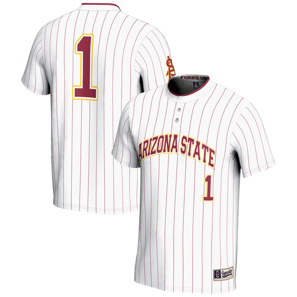 #1 Arizona State Sun Devils Lightweight Softball Jersey - White
