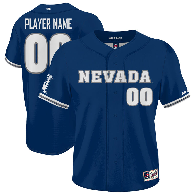 Nevada Wolf Pack Lightweight Collegiate Baseball NIL Pick-A-Player Fashion Jersey - Navy