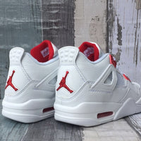 Sneakers, White Red Colorway, Lace Up Design, Casual Gift for Sneaker Fans