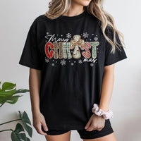 Leopard Plaid Religious Graphic Tee, Merry Christmas Cross T-Shirt, Christian Holiday Shirt, Faith Based Xmas Tee, Present for Women and Men