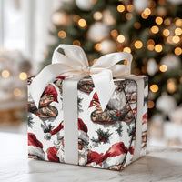 Buff Santa Claus Gift Wrap, Tattooed Santa Wrapping Paper, Edgy Hipster Christmas Wrapping Paper, Humorous Holiday Gift Wrap, Cool Xmas Paper