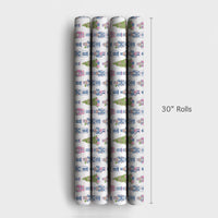 Watercolor Nutcracker Ballet Gift Wrap, Nutcracker Christmas Wrapping Paper, Festive Tree Holiday Wrapping Paper, Pastel Holiday Gift Wrap