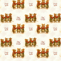 Joy to the World Holiday Gift Wrap, Christmas Mice Wrapping Paper, Adorable Watercolor Mice Gift Wrap Roll, Festive Xmas Wrapping Paper Present