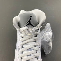 Retro Low Top Sneakers, White Colorway, Metallic Finish, Lace Up Design, Casual Gift for Sneaker Fans
