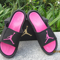Slides, Black Pink Colorway, Slip On Design, Casual Gift for Shoe Lovers