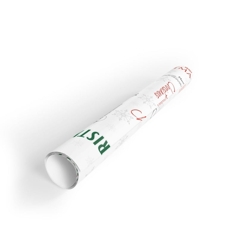 Snowflake Holiday Gift Wrap, Merry Christmas Wrapping Paper, Winter Xmas Gift Wrapping Paper, Classic Holiday Wrap Roll, Family Presents