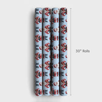 Adorable Police Officer Gift Wrap, Sheriff Santa Christmas Wrapping Paper, Law Enforcement Holiday Wrapping Paper, Deputy Santa Gift Wrap
