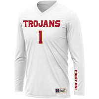 #1 USC Trojans Lightweight Volleyball Jersey - White