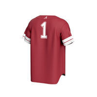 #1 Alabama Crimson Tide Lightweight Collegiate Baseball Fashion Jersey - Crimson
