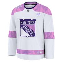 New York Rangers White 2024 Hockey Fights Cancer Practice Jersey
