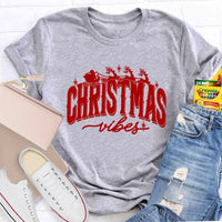 Festive Holiday Graphic Tee, Christmas Vibes Shirt, Retro Christmas Vibes T-Shirt, Winter Holiday Shirt, Unisex Christmas Present