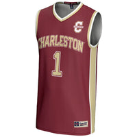 Charleston Cougars #1 Basketball Jersey - Maroon