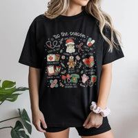 Medical Holiday Icons Graphic Tee, Nurse Christmas T-Shirt, Adorable Healthcare Worker Shirt, RN Christmas Tree Tee, Hospital Staff Xmas Present