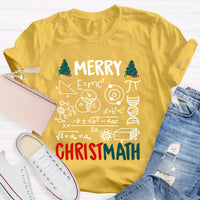 Humorous Christmas Math Pun Tee, Merry Christmath Math Teacher T-Shirt, Holiday Math Teacher Shirt, Adorable Xmas Math Graphic Tee, Teacher Present