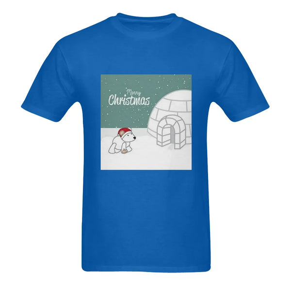 Winter Animal Scene T-Shirt, Christmas Polar Bear Shirt, Adorable Xmas Polar Bear Tee, Retro Holiday Wildlife Shirt, Festive 