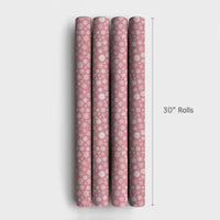 Modern Winter Gift Wrap, Dusty Pink Snowflake Wrapping Paper, Pastel Snowflake Wrapping Paper, Chic Christmas Birthday Gift Wrapping Paper
