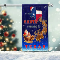 Double Sided Texas State Holiday Flag, Santa Is Coming to Texas Christmas Garden Flag, Festive Lone Star Yard Decor Present for Texans