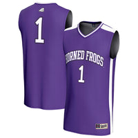#1 TCU Horned Frogs Lightweight Collegiate Basketball Fashion Jersey - Purple