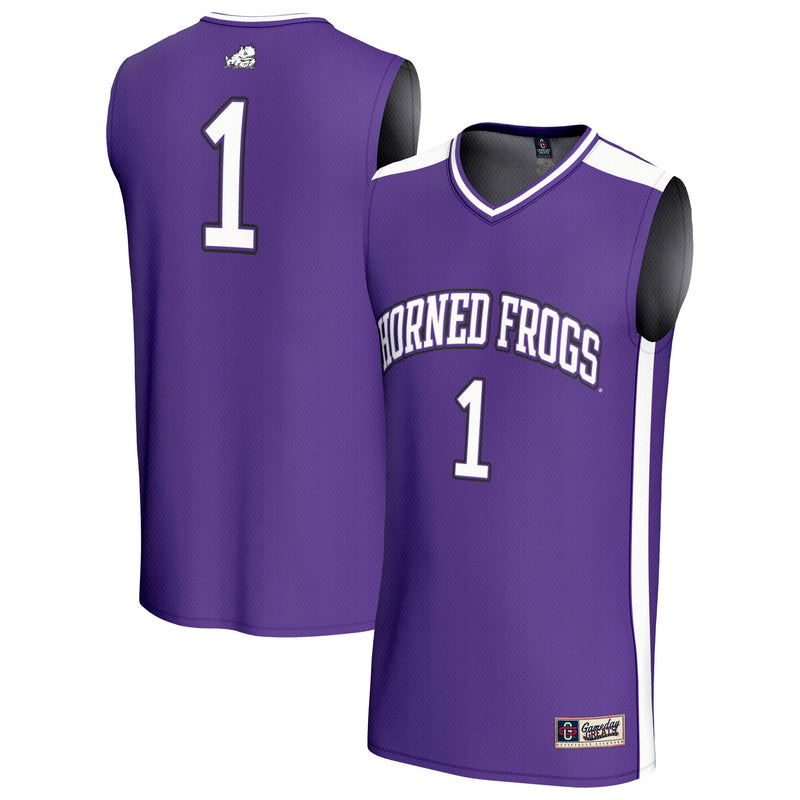 #1 TCU Horned Frogs Lightweight Collegiate Basketball Fashion Jersey - Purple