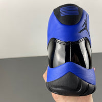 High Top Sneakers, Royal Blue Black Colorway, Leather Footwear, Lace Up Design, Casual Gift for Sneaker Fans