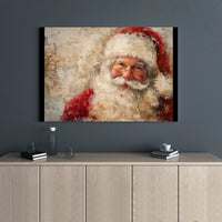Painterly Christmas Portrait Canvas Print, Santa Claus Canvas Wall Art, Festive Holiday Wall Art Canvas, Vintage St Nick Home Decor Canvas