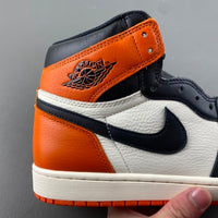 High Top Sneakers, White Black Orange Colorway, Lace Up Design, Casual Gift for Sneaker Fans