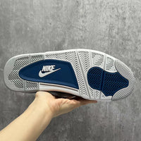 Mid Top Sneakers, Blue White Colorway, Lace Up Design, Casual Gift for Sneaker Fans