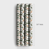 Watercolor Dog Gift Wrap, Chihuahua Wrapping Paper, Pine Tree Holiday Wrapping Paper, Adorable Puppy Present Paper, Dog Lover Christmas Gift Wrap