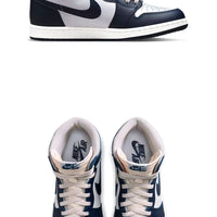 Sneakers, Navy White Colorway, Lace Up Design, Casual Gift for Sneaker Fans