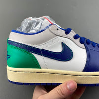 Low Top Sneakers, White Green Purple Colorway, Lace Up Design, Casual Gift for Sneaker Fans