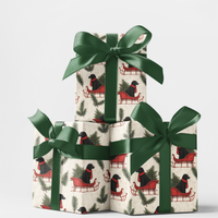 Curly Retriever Holiday Gift Wrap, Curly-Coated Retriever Christmas Wrapping Paper, Dog Lover Xmas Wrapping Paper, Dog Holiday Paper Roll