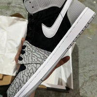 Retro Mid Top Basketball Shoes, Black Gray Colorway, Lace Up Design, Casual Gift for Shoe Lovers