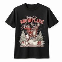 Retro Western Christmas Graphic Tee, Cowboy Santa Reindeer Rodeo T-Shirt, Vintage Country Holiday Cowboy Shirt, Rodeo Xmas Present