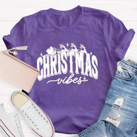 Festive Holiday Graphic Tee, Christmas Vibes Shirt, Retro Christmas Vibes T-Shirt, Winter Holiday Shirt, Unisex Christmas Present