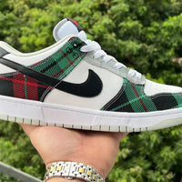Low Top Sneakers, Green White Black Colorway, Lace Up Design, Casual Gift for Sneaker Fans