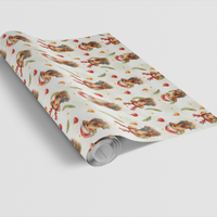 Antler Santa Hat Dog Gift Wrap, Airedale Terrier Christmas Wrapping Paper, Festive Puppy Holiday Wrapping Paper, Dog Lover Present Paper Roll