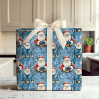 First Responder Christmas Gift Wrap, Police Officer Santa Wrapping Paper, Law Enforcement Holiday Wrapping Paper, Cop Xmas Gift Wrap