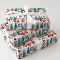 CN Tower Canadian Holiday Gift Wrap Roll, Toronto Skyline Wrapping Paper, Canada Winter City Wrapping Paper, Toronto Christmas Gift Wrap