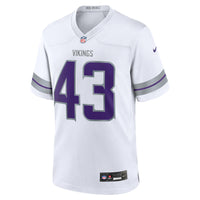 Minnesota Vikings Andrew Van Ginkel White Alternate Game Jersey