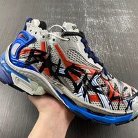 Low Top Sneakers, Blue Gray Colorway, Lace Up Design, Casual Gift for Sneaker Fans