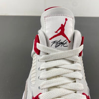 Retro Low Top Sneakers, White Red Gray Colorway, Suede Footwear, Lace Up Design, Casual Gift for Sneaker Fans